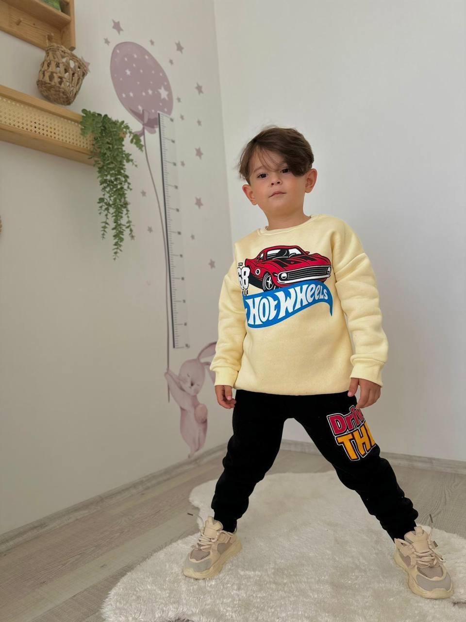 Erkek Çocuk HotWheels Desenli Eşofman Takımı Alt Üst Takım